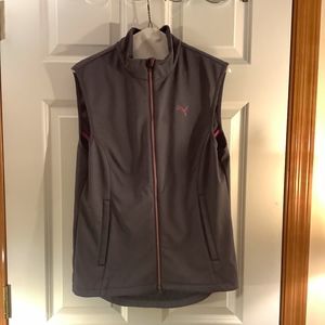 Puma Sportswear Grey Vest with Pink Highlights